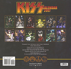 2007 Calendar back