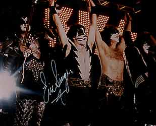 Eric Singer autographed photo (group shot)