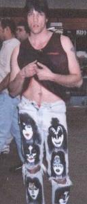 Fan with awesome handmade KISS pants