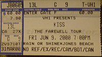Jones Beach 2000 ticket stub